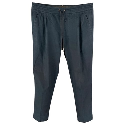 Pre-owned Moncler Trousers In Blue