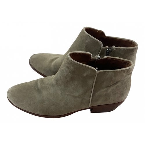 Pre-owned Sam Edelman Ankle Boots In Beige