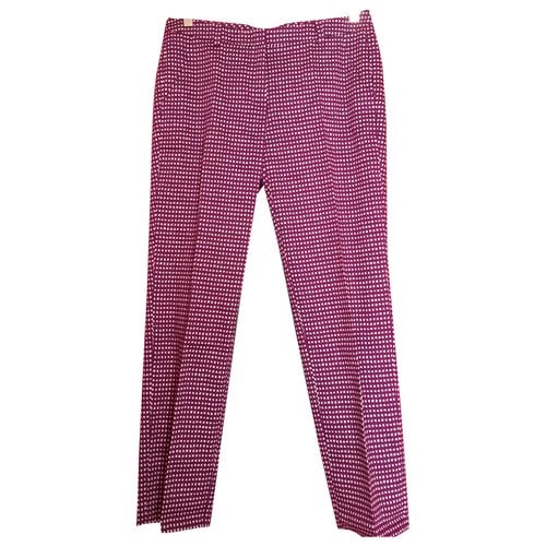 Pre-owned Max Mara Straight Pants In Purple