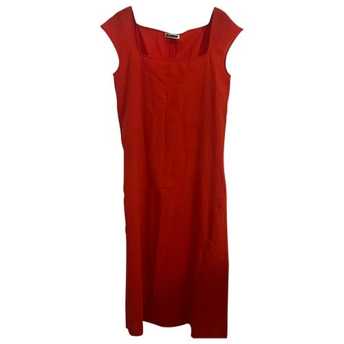 Pre-owned Jil Sander Mid-length Dress In Red