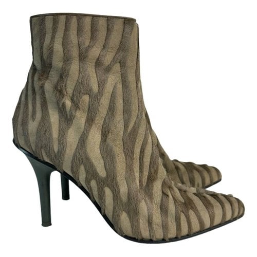 Pre-owned Rag & Bone Leather Ankle Boots In Green