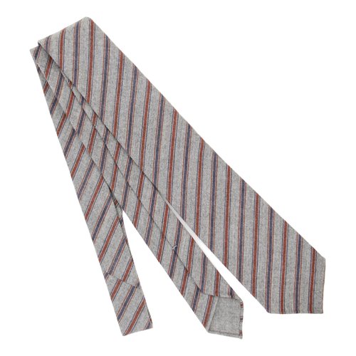 Pre-owned Kiton Wool Tie In Grey