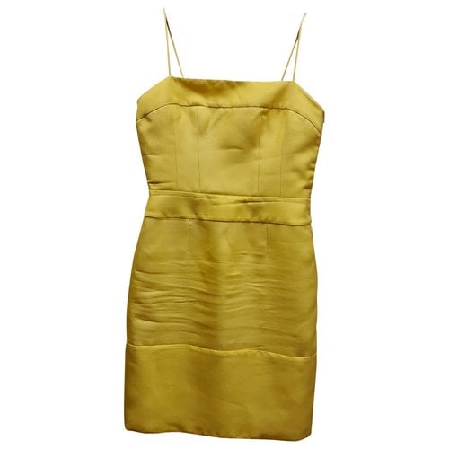 Pre-owned Blumarine Silk Mini Dress In Yellow
