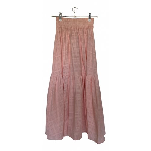 Pre-owned Mara Hoffman Maxi Skirt In Pink
