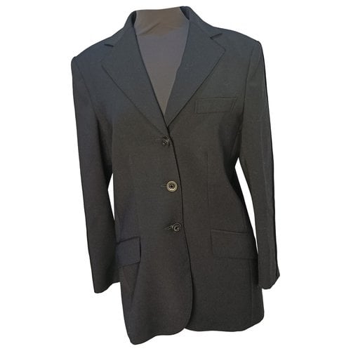 Pre-owned Moschino Wool Jacket In Black