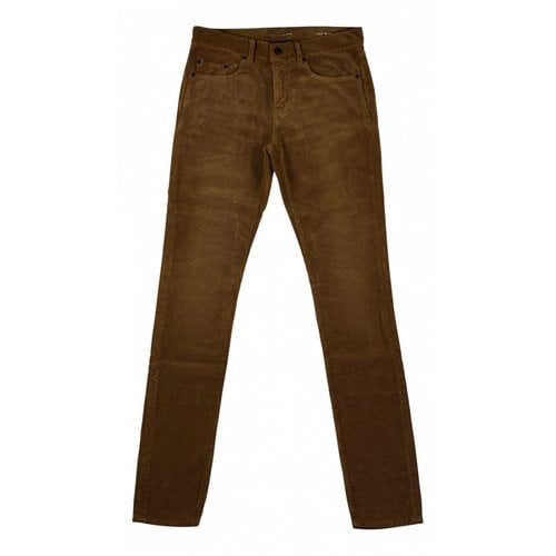 Pre-owned Saint Laurent Trousers In Brown