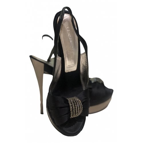 Pre-owned Casadei Cloth Sandal In Black