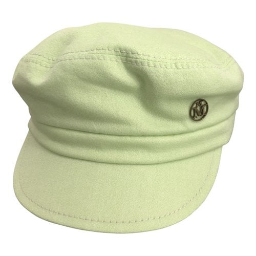 Pre-owned Maison Michel Hat In Green