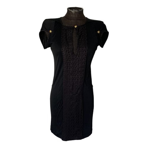 Pre-owned Louis Vuitton Silk Mini Dress In Black