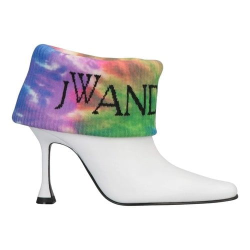 Pre-owned Jw Anderson Leather Ankle Boots In Multicolour