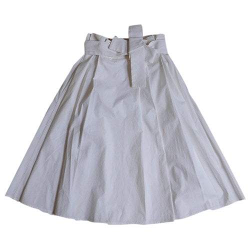 Pre-owned Celine Mini Skirt In White
