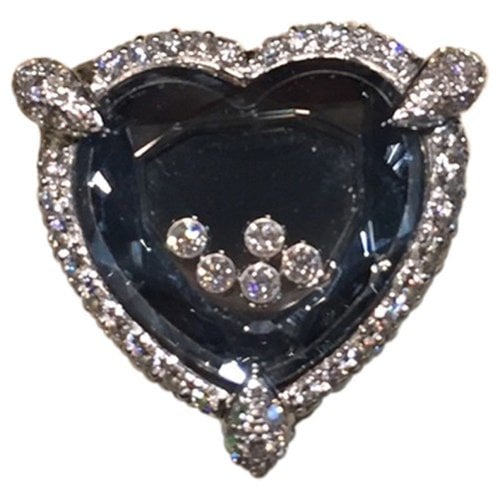 Pre-owned Chopard Happy Diamonds Crystal Ring In Blue