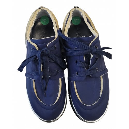 Pre-owned Marni Cloth Trainers In Blue