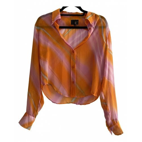 Pre-owned Just Cavalli Silk Blouse In Multicolour