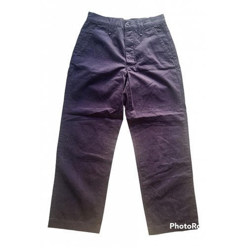 Pre-owned Replay Trousers In Navy