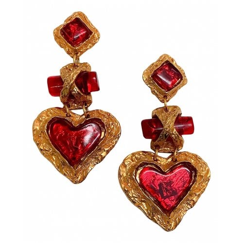 Pre-owned Christian Lacroix Earrings In Red