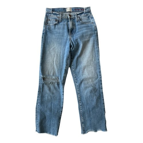 Pre-owned Alice And Olivia Straight Jeans In Blue
