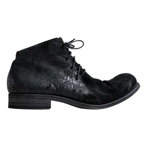 Pre-owned Boris Bidjan Saberi Leather Boots In Black