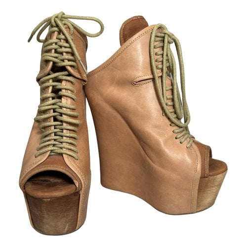 Pre-owned Jeffrey Campbell Leather Sandals In Camel