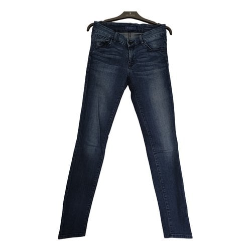Pre-owned Guess Slim Jeans In Blue