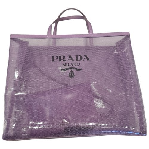Pre-owned Prada Tote In Purple