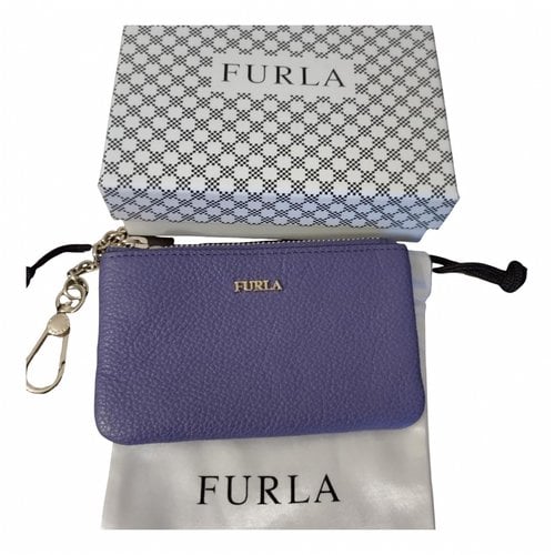 Pre-owned Furla Leather Wallet In Purple