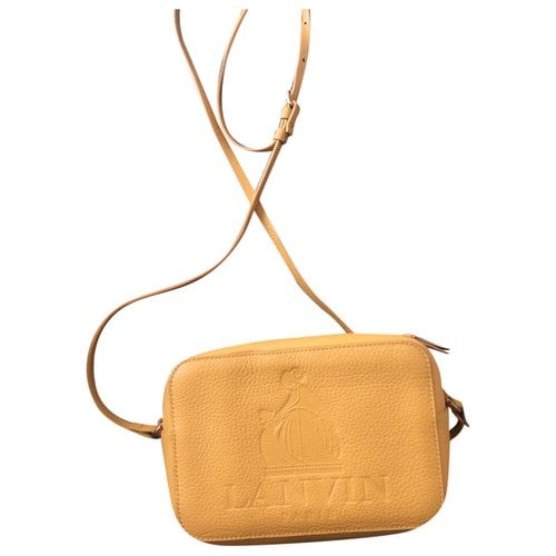 Pre-owned Lanvin Leather Crossbody Bag In Yellow