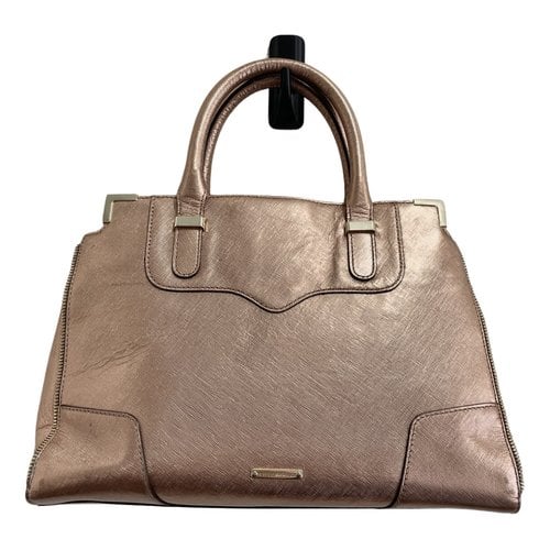 Pre-owned Rebecca Minkoff Leather Satchel In Gold
