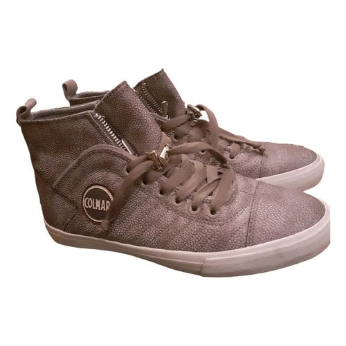 Pre-owned Colmar Leather Trainers In Metallic