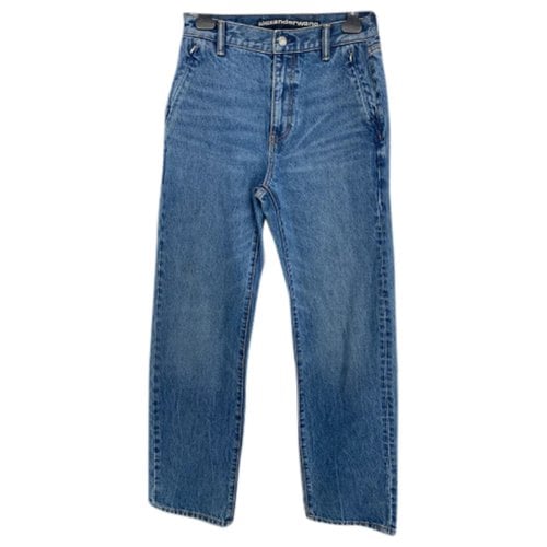 Pre-owned Alexander Wang Straight Jeans In Blue