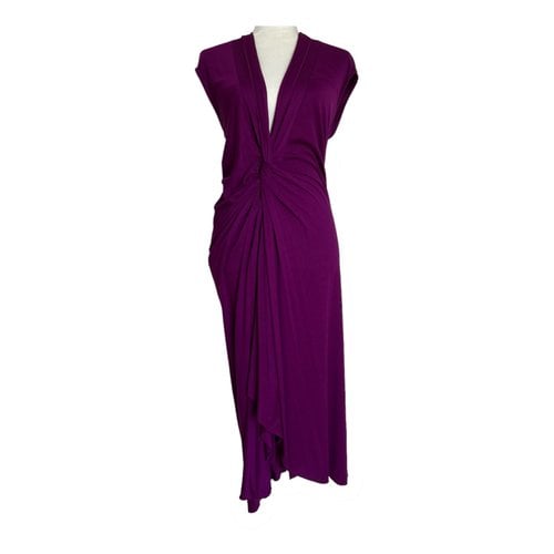 Pre-owned Saint Laurent Mid-length Dress In Purple