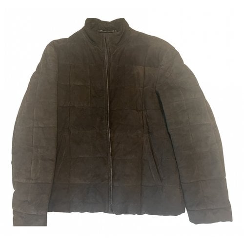 Pre-owned Ermenegildo Zegna Leather Puffer In Brown