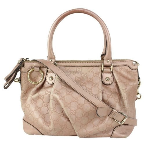 Pre-owned Gucci Sukey Patent Leather Satchel In Pink