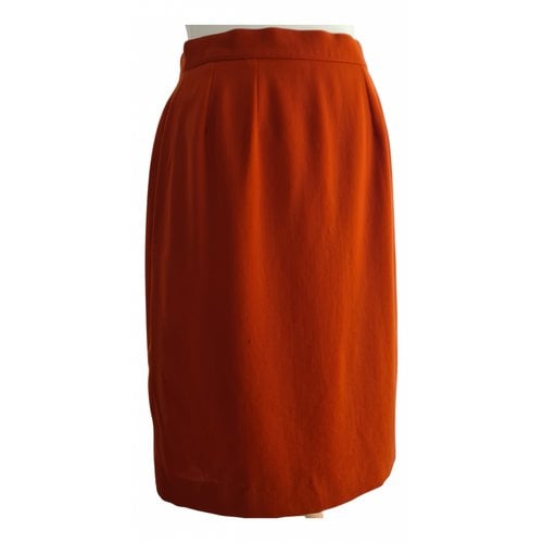 Pre-owned Givenchy Wool Mid-length Skirt In Red