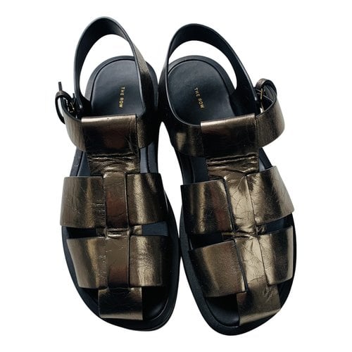 Pre-owned The Row Fisherman Leather Sandal In Brown