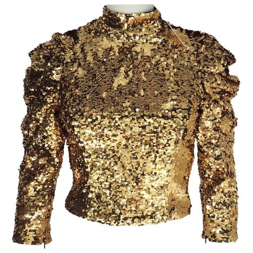 Pre-owned Alice And Olivia Top In Gold
