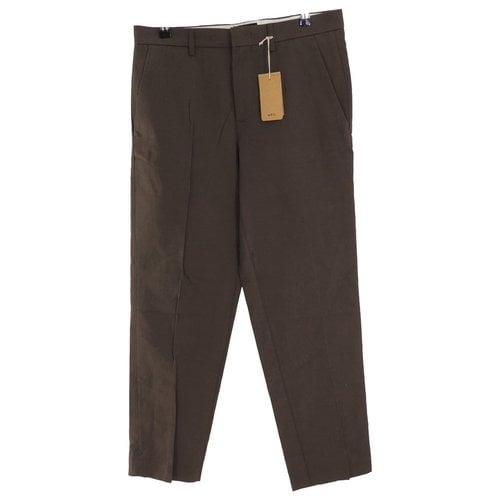 Pre-owned Apc Trousers In Grey