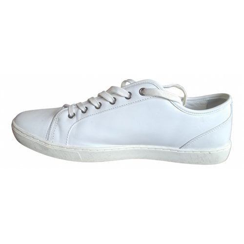 Pre-owned Dolce & Gabbana Leather Low Trainers In White
