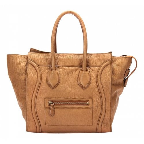 Pre-owned Celine Luggage Leather Tote In Brown