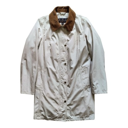Pre-owned Barbour Trench Coat In Beige