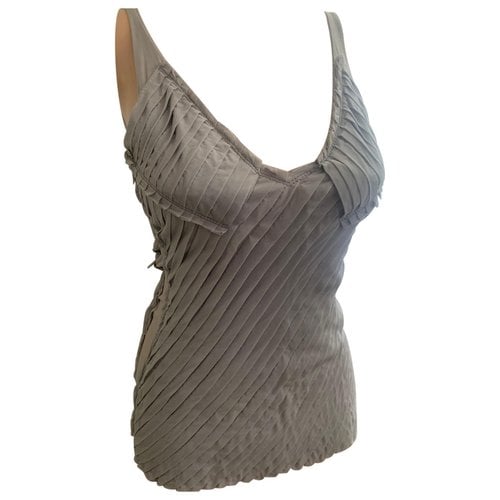 Pre-owned Gucci Silk Camisole In Grey