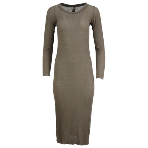 Pre-owned Rick Owens Cashmere Mid-length Dress In Brown