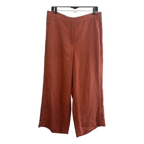 Pre-owned Akris Punto Linen Short Pants In Orange