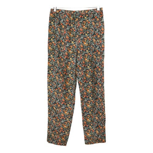 Pre-owned Isabel Marant Silk Straight Pants In Multicolour