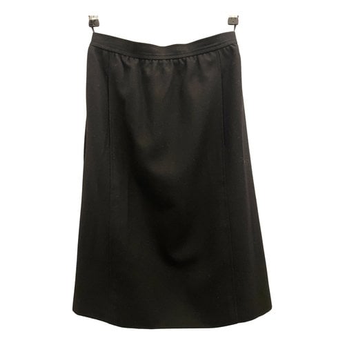 Pre-owned Saint Laurent Wool Skirt In Black