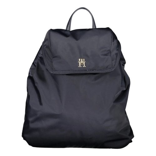 Pre-owned Tommy Hilfiger Backpack In Blue