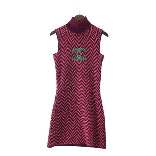 Pre-owned Chanel Cashmere Mid-length Dress In Purple