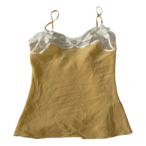 Pre-owned Harrods Silk Camisole In Yellow
