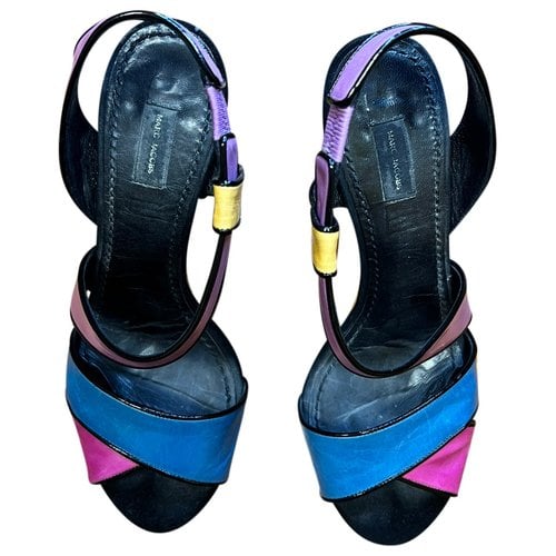 Pre-owned Marc Jacobs Vegan Leather Sandals In Multicolour