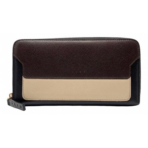 Pre-owned Marni Leather Wallet In Brown